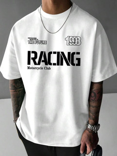 تیشرت باکسی باطرح RACING پارچه ضخیم و خوش فرم با ضمانت زیبـاکـس